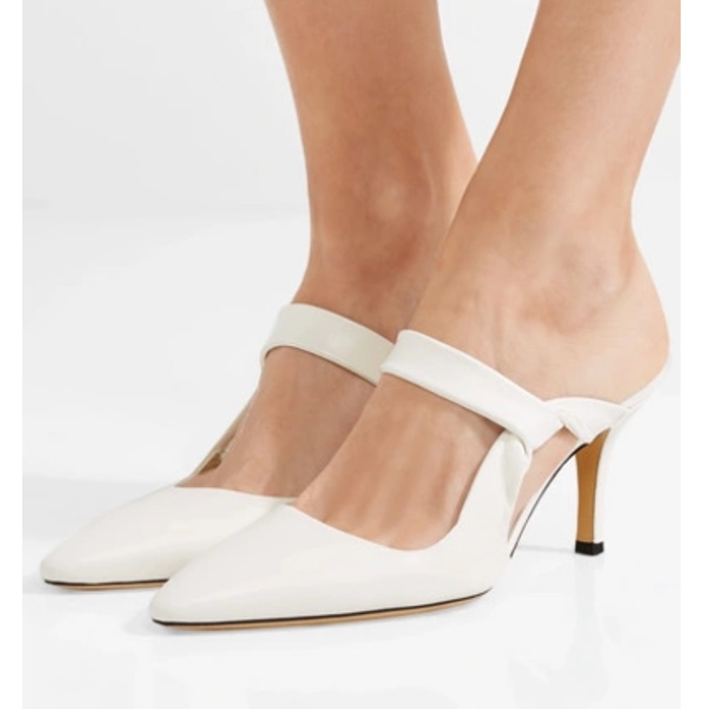 🛍 The Row Gala Twist Leather Mule Pump